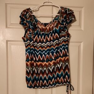 Valerie Bertinelli Multicolor Chevron Blouse